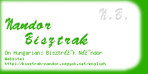 nandor bisztrak business card